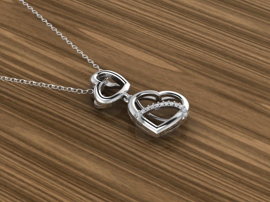 Heart Jewelry Pendant 3D print model_8