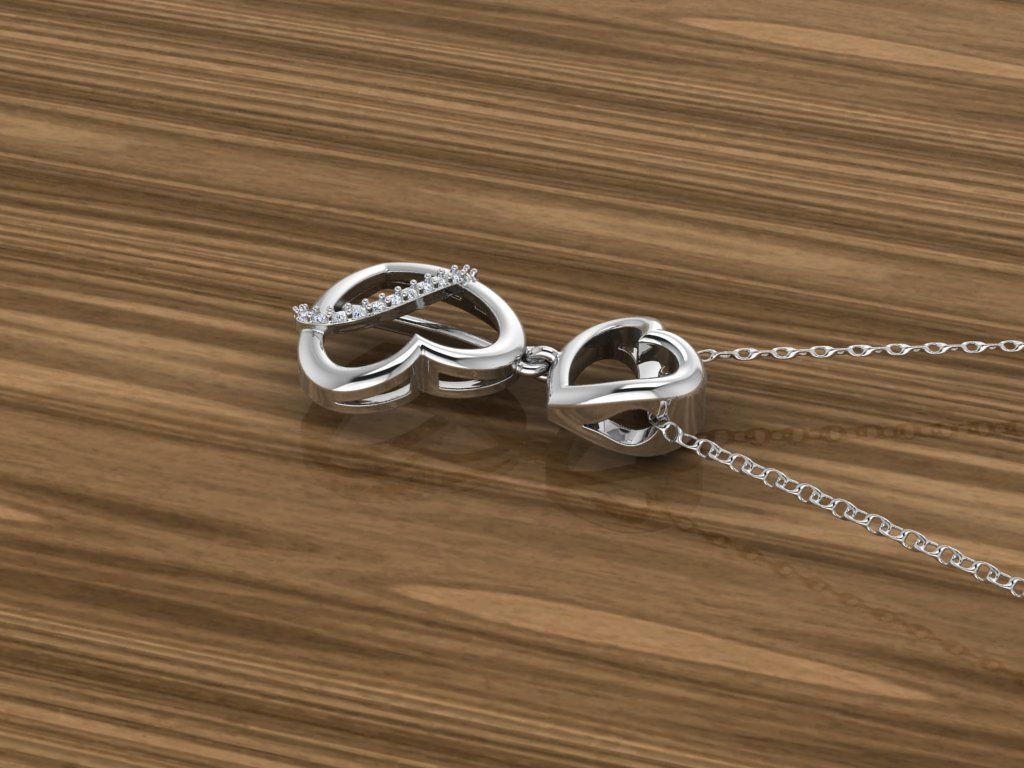 Heart Jewelry Pendant 3D print model_9