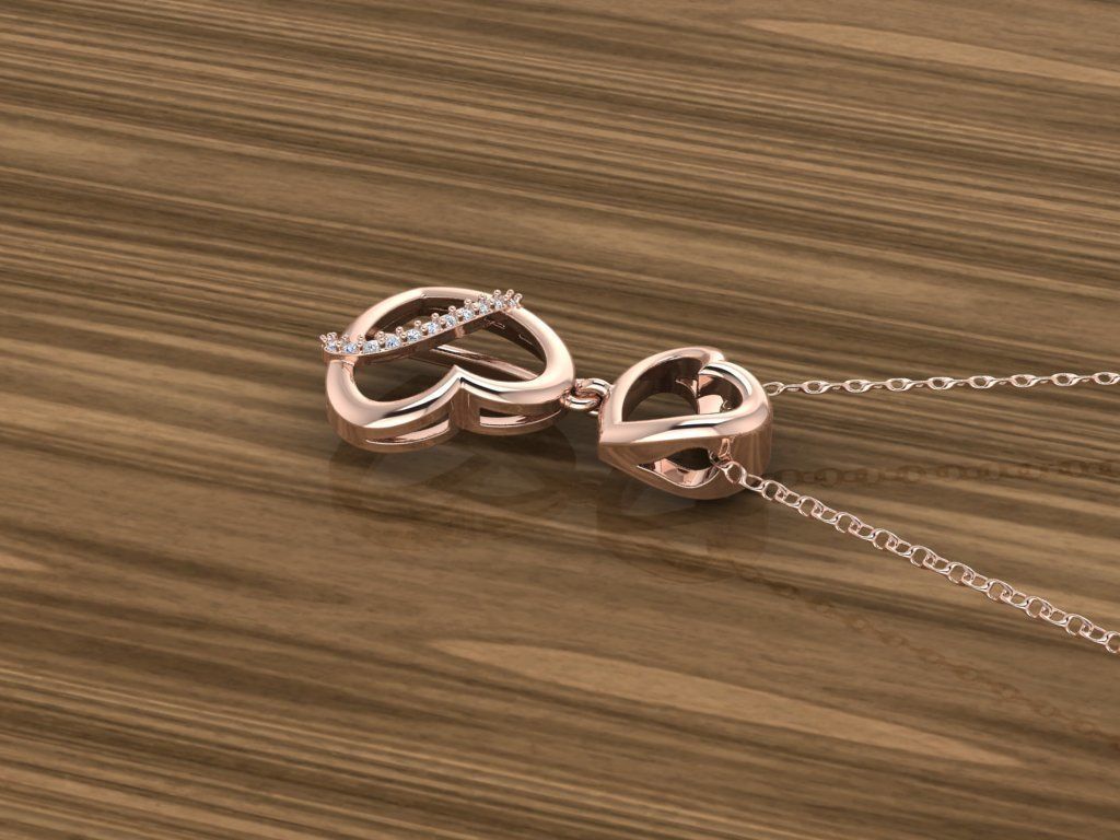 Heart Jewelry Pendant 3D print model_5