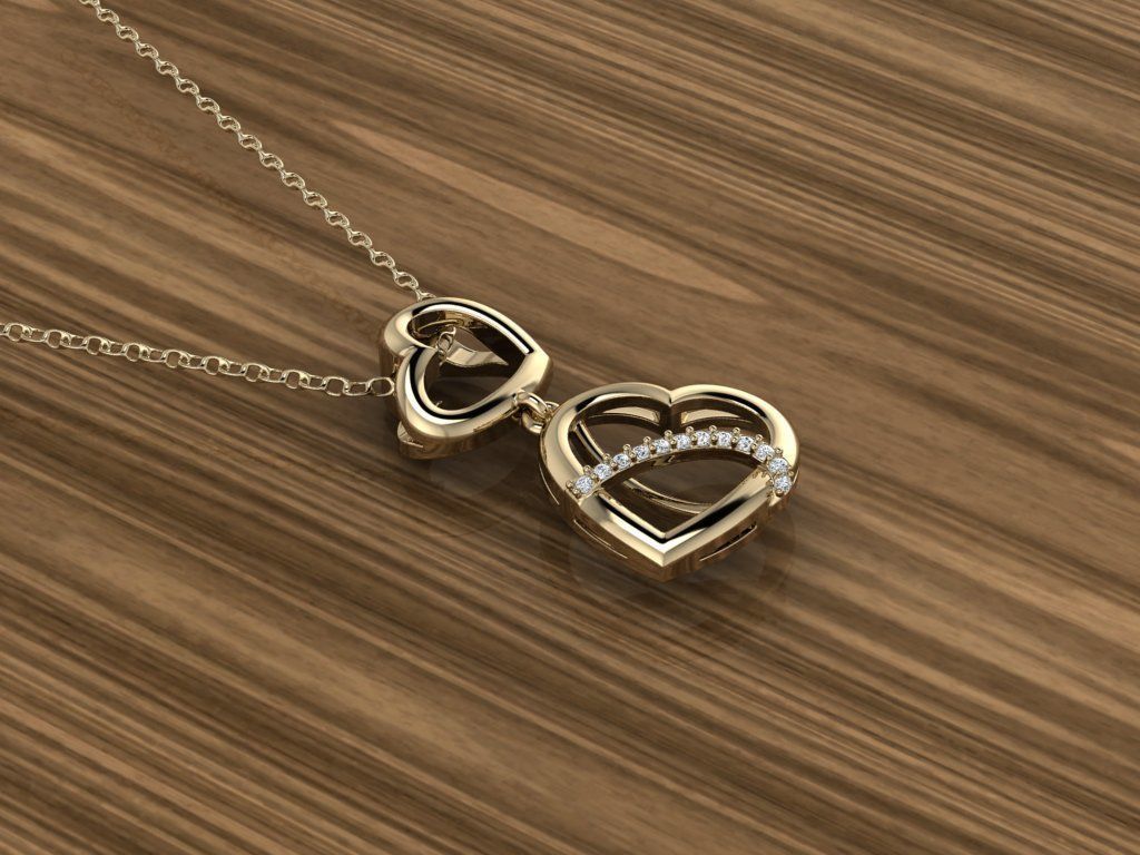 Heart Jewelry Pendant 3D print model_2
