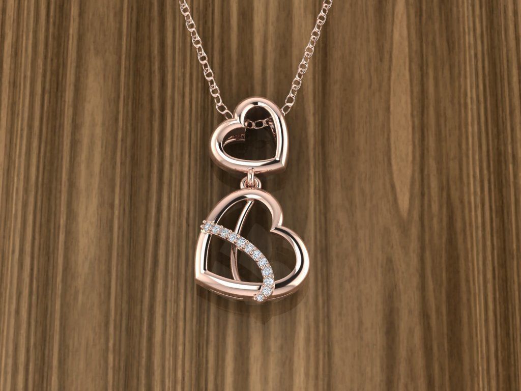 Heart Jewelry Pendant 3D print model_3