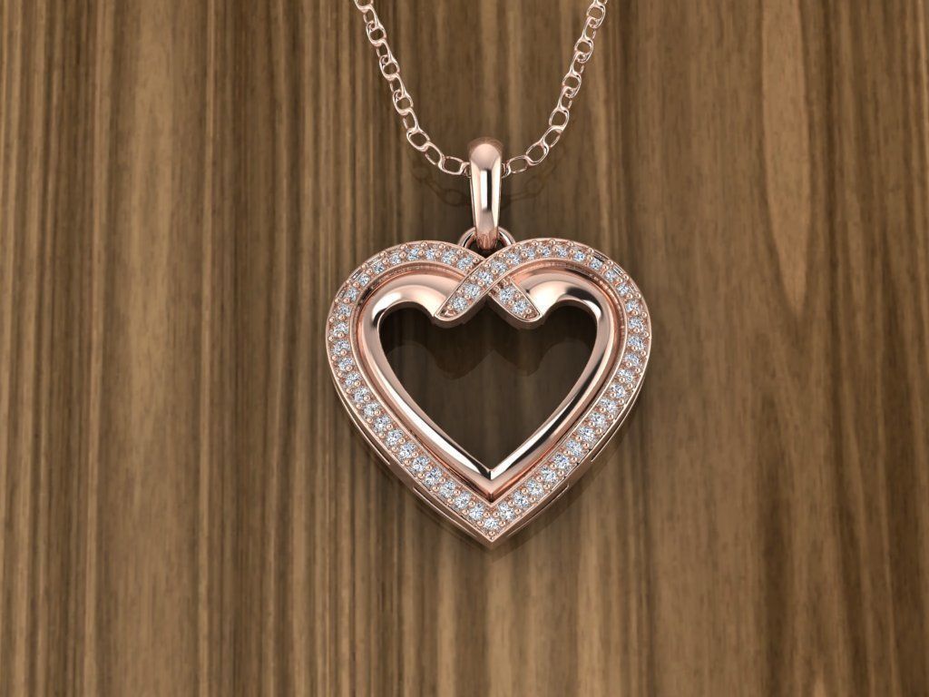 Heart Jewelry Pendant 3D print model_3