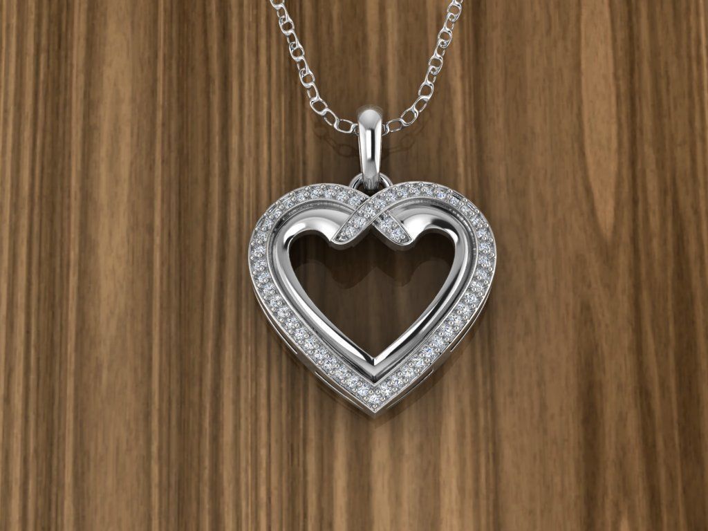 Heart Jewelry Pendant 3D print model_7