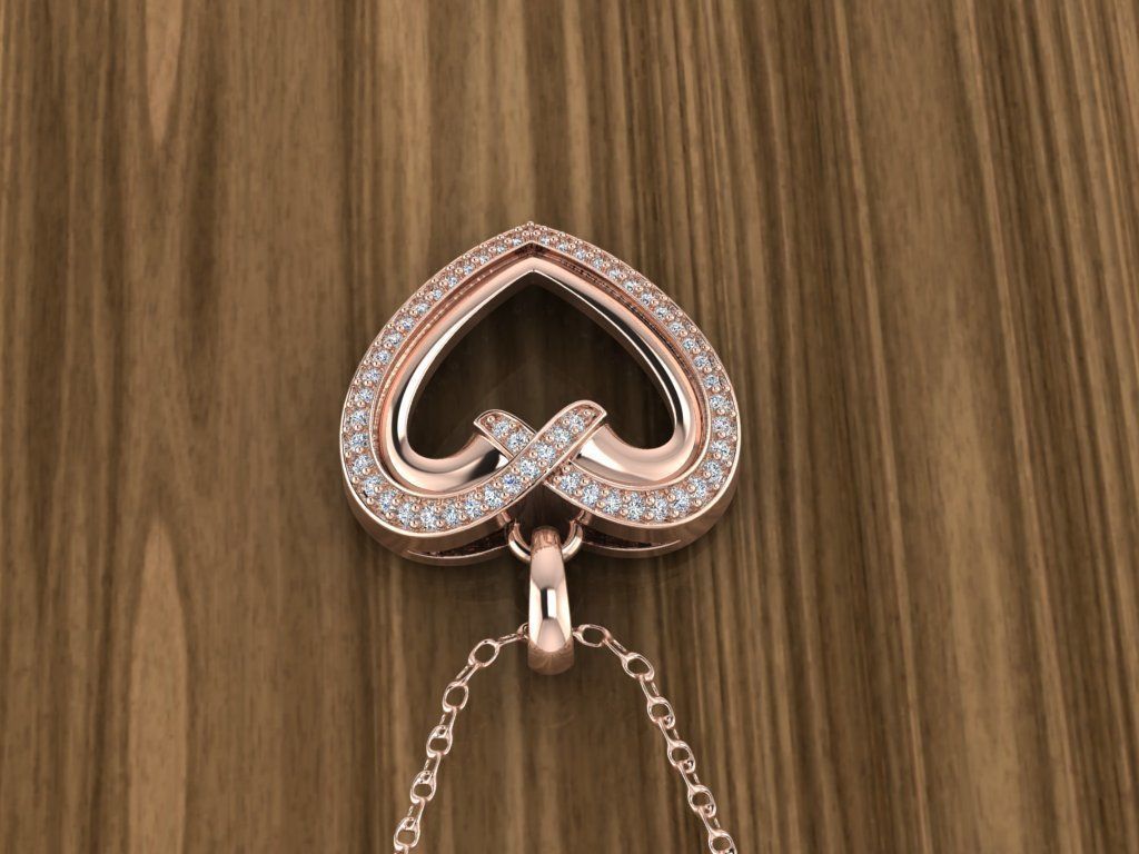 Heart Jewelry Pendant 3D print model_6