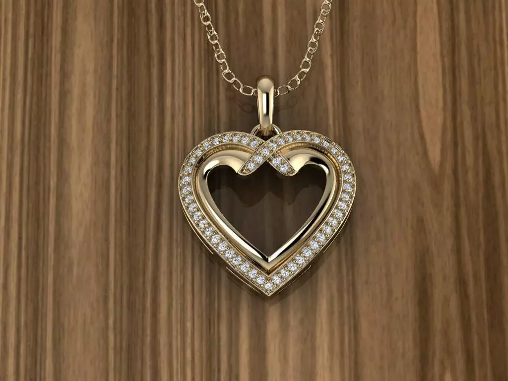 Heart Jewelry Pendant 3D print model_0