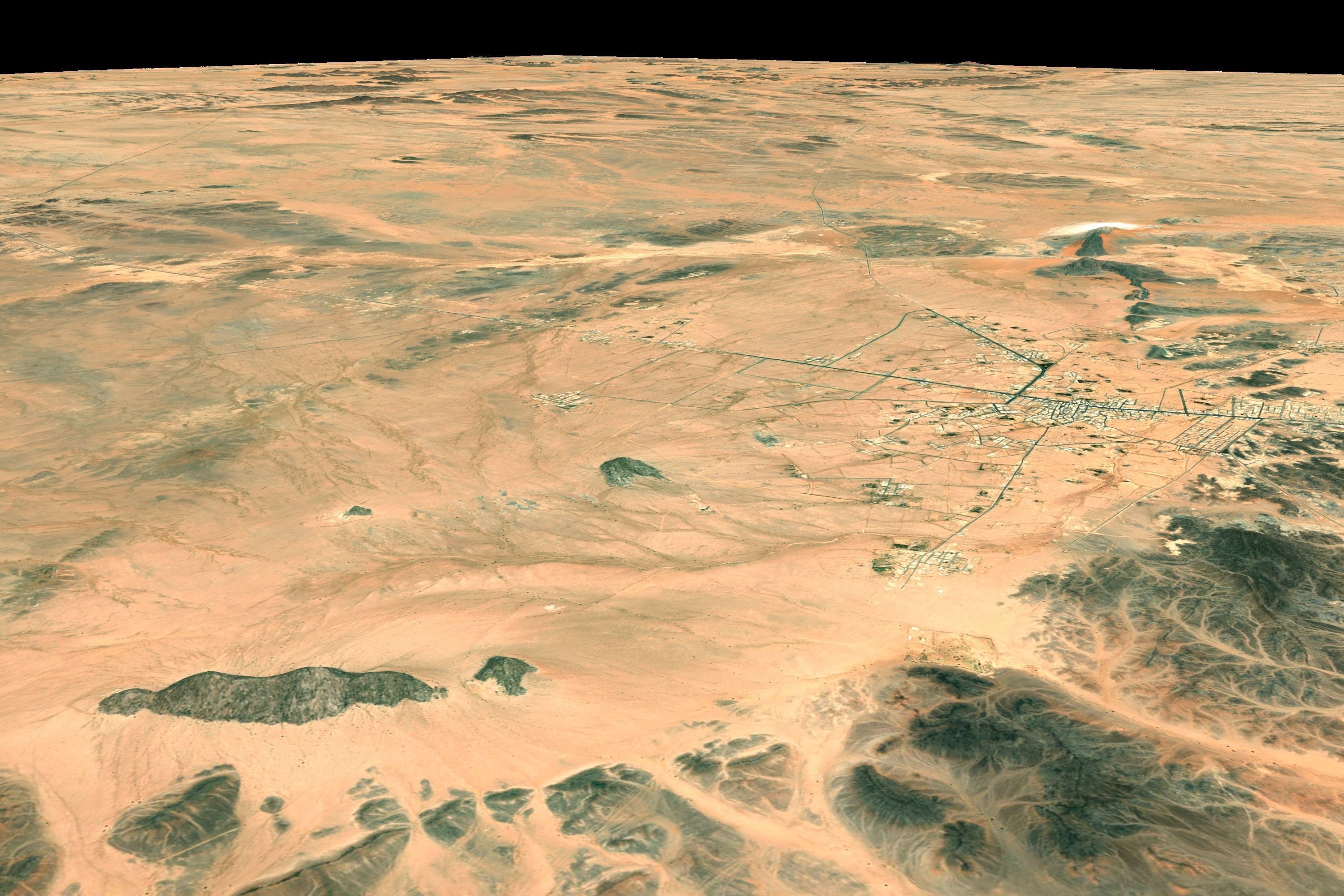 Mecca and the Red Sea coast of Saudi Arabia - tile n24 e43 3D model_4