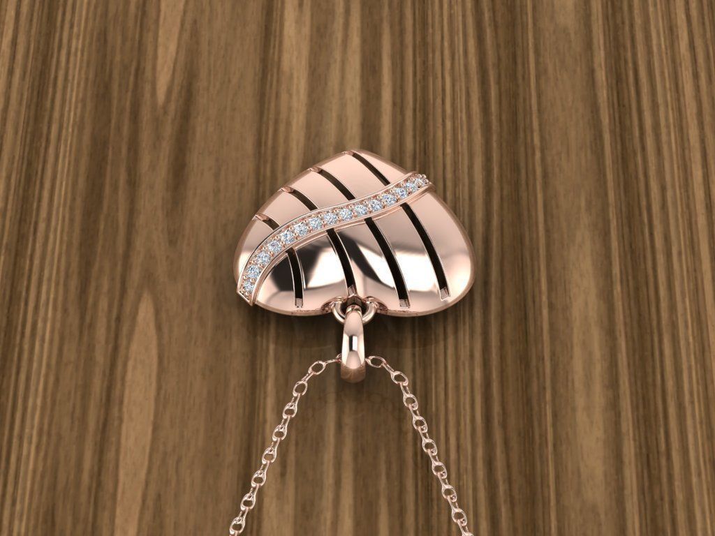 Heart Jewelry Pendant 3D print model_6