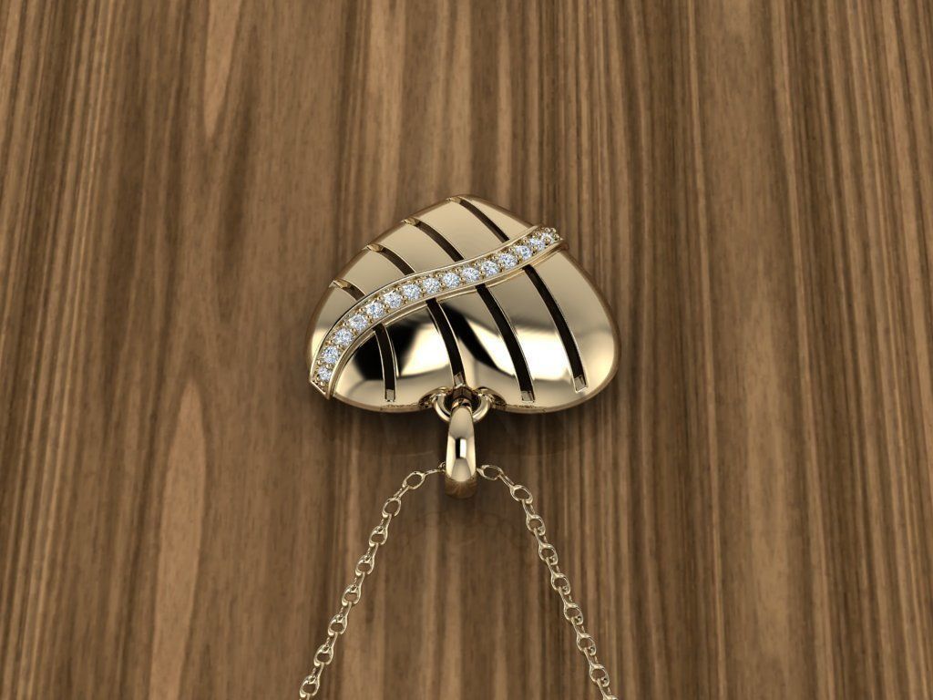 Heart Jewelry Pendant 3D print model_12