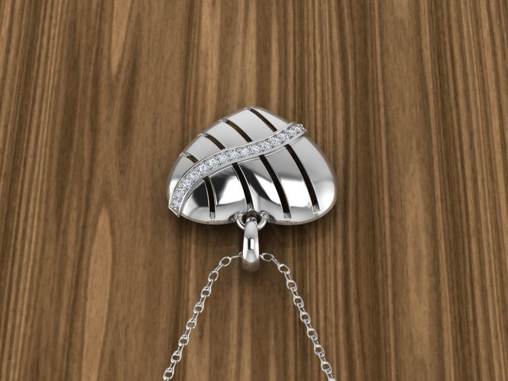 Heart Jewelry Pendant 3D print model_10