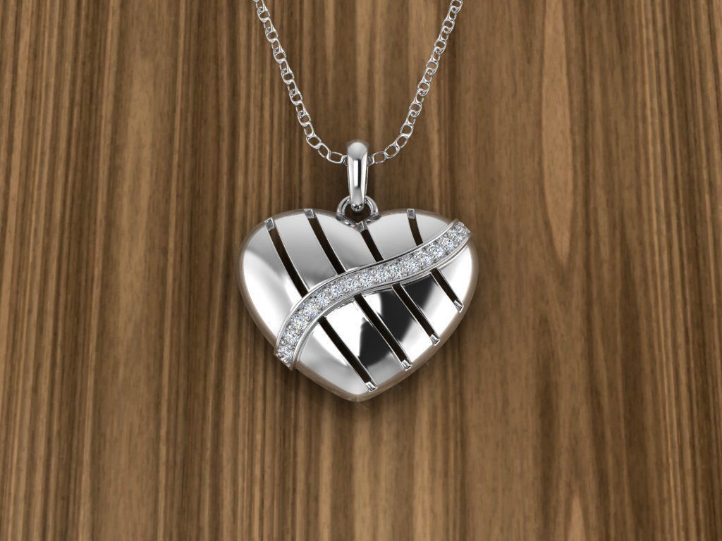 Heart Jewelry Pendant 3D print model_7