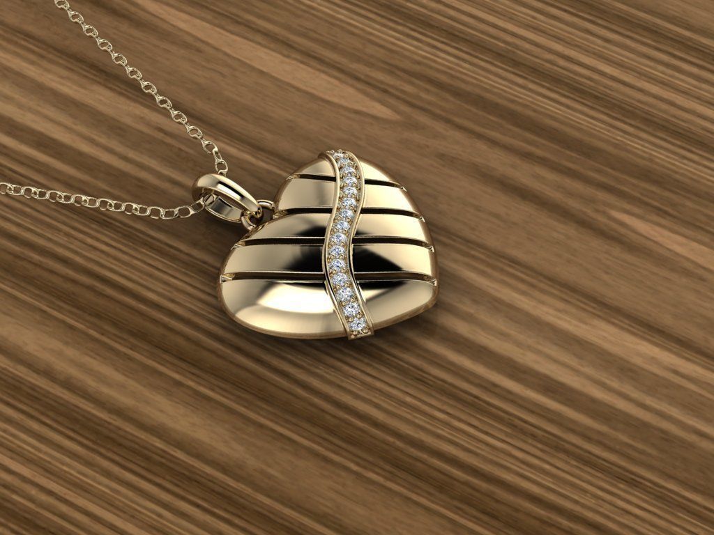 Heart Jewelry Pendant 3D print model_2