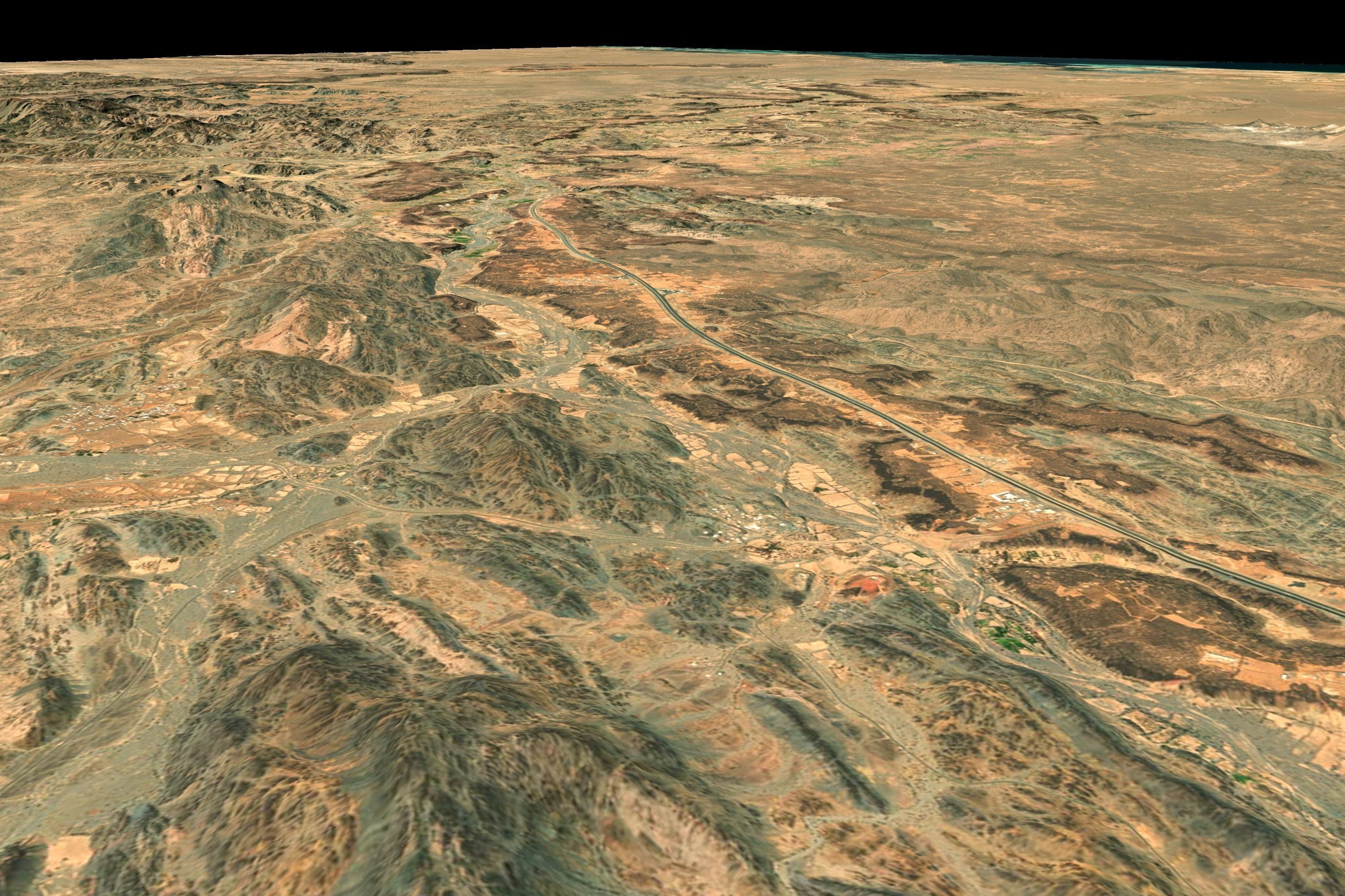 Mecca and the Red Sea coast of Saudi Arabia - tile n22 e39 3D model_4