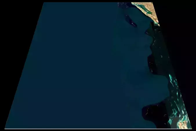 Mecca and the Red Sea coast of Saudi Arabia - tile n22 e38 3D model