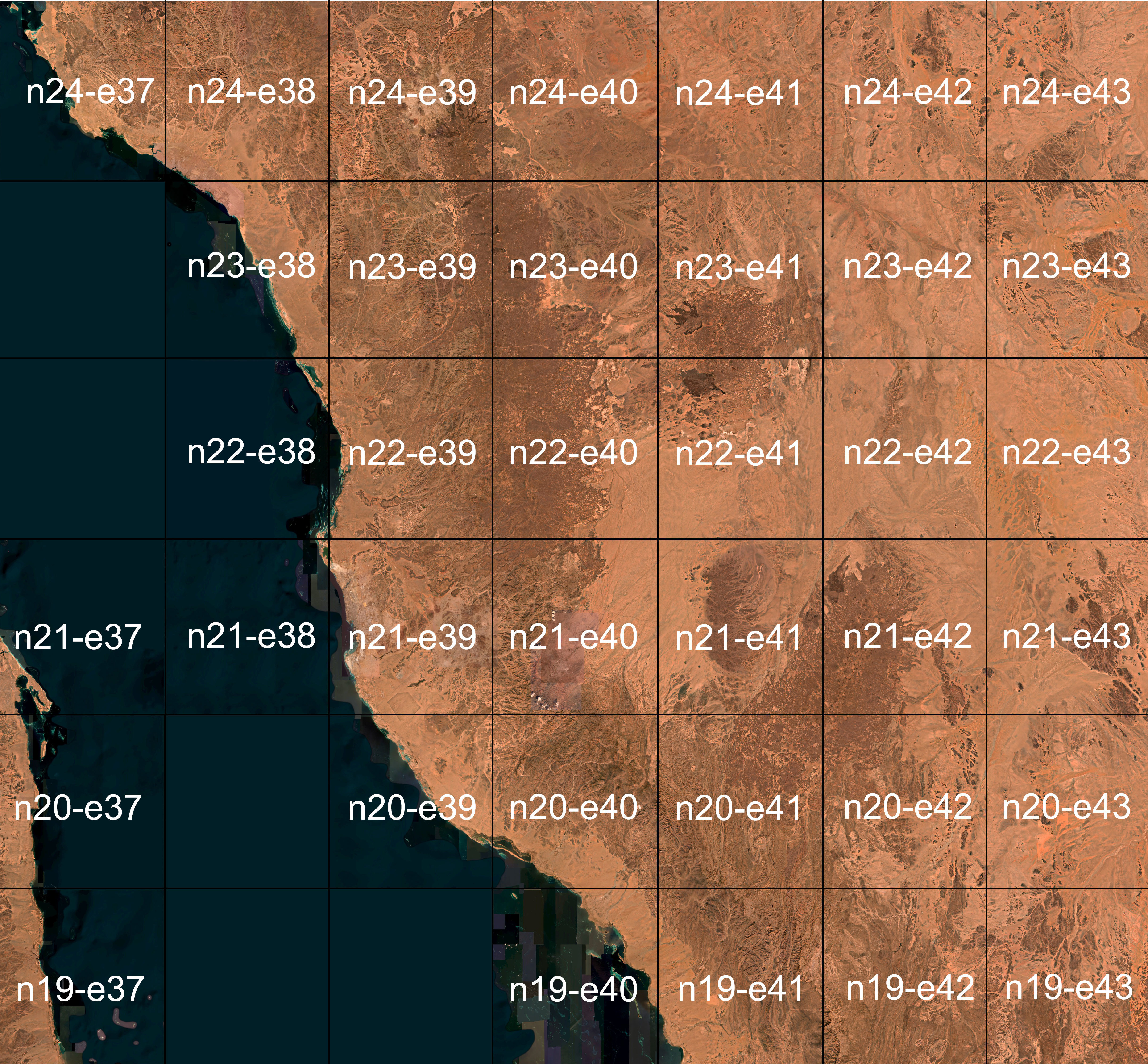 Mecca and the Red Sea coast of Saudi Arabia - tile n22 e38 3D model_2