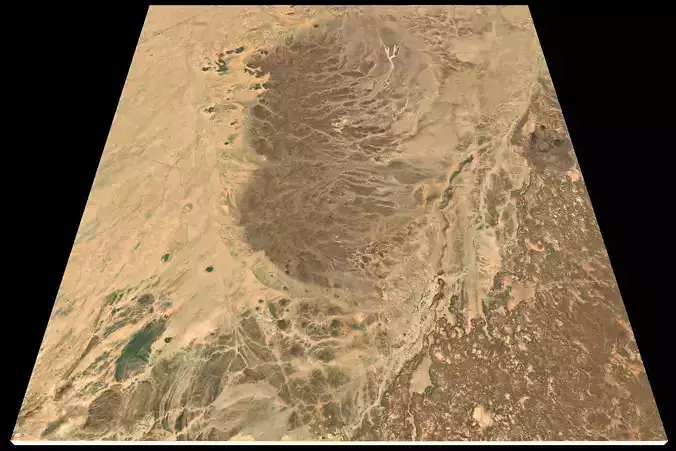 Mecca and the Red Sea coast of Saudi Arabia - tile n21 e41 3D model
