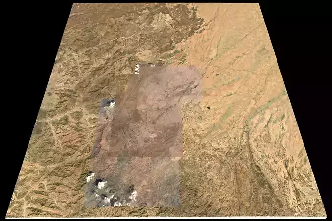 Mecca and the Red Sea coast of Saudi Arabia - tile n21 e40 3D model