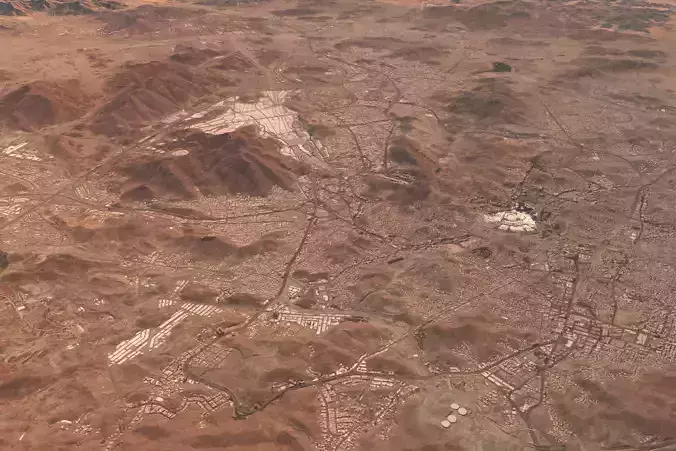 Mecca and the Red Sea coast of Saudi Arabia - tile n21 e39 3D model