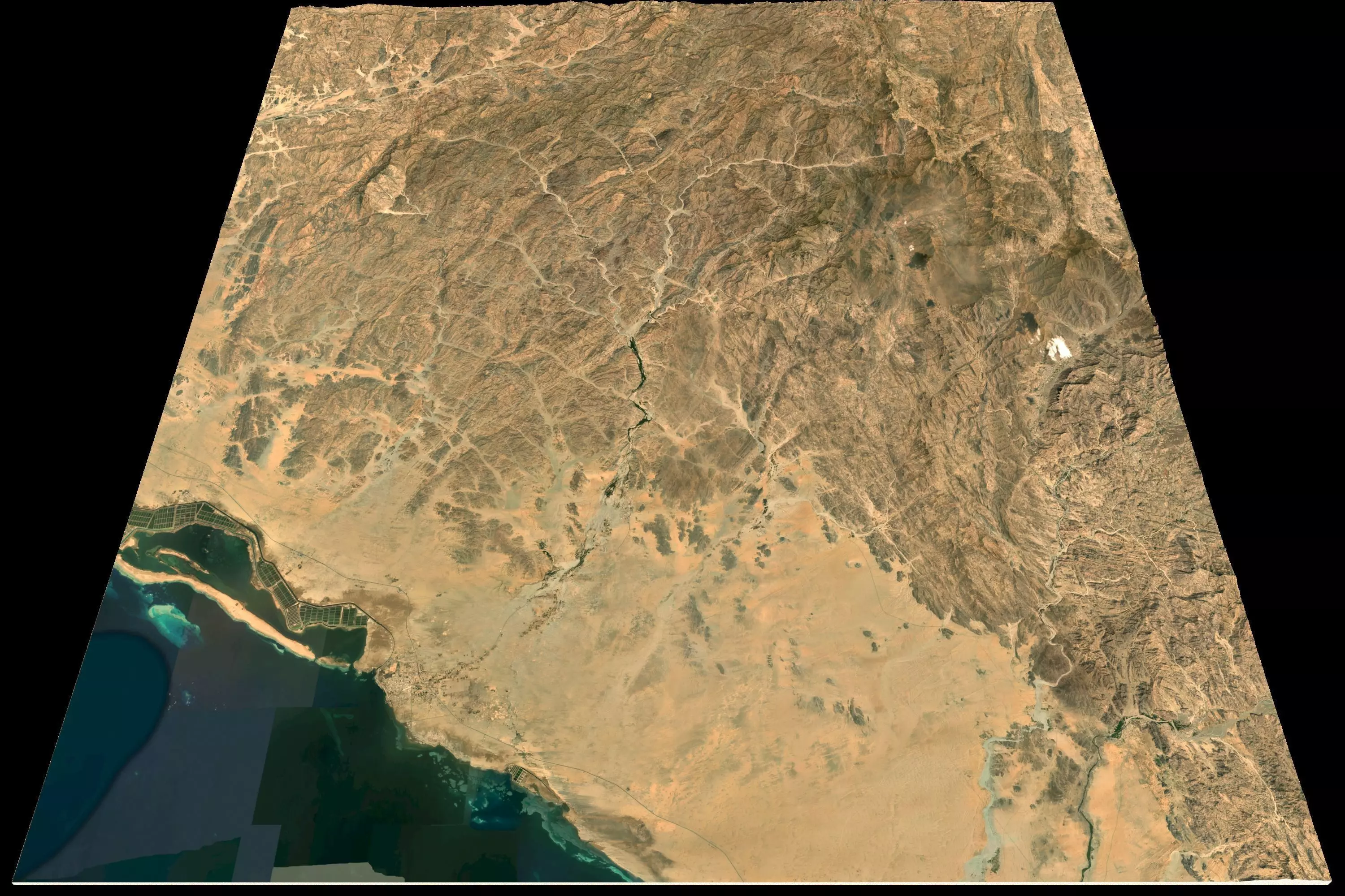 Mecca and the Red Sea coast of Saudi Arabia - tile n20 e40 3D model_0