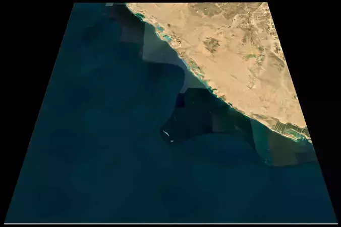 Mecca and the Red Sea coast of Saudi Arabia - tile n20 e39 3D model