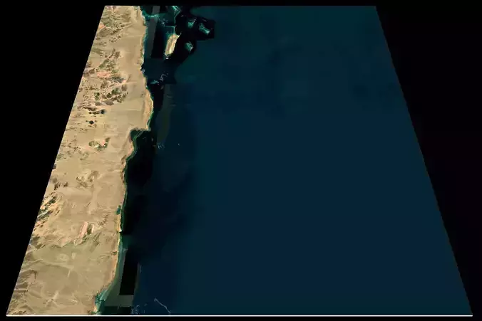 Mecca and the Red Sea coast of Saudi Arabia - tile n20 e37 3D model