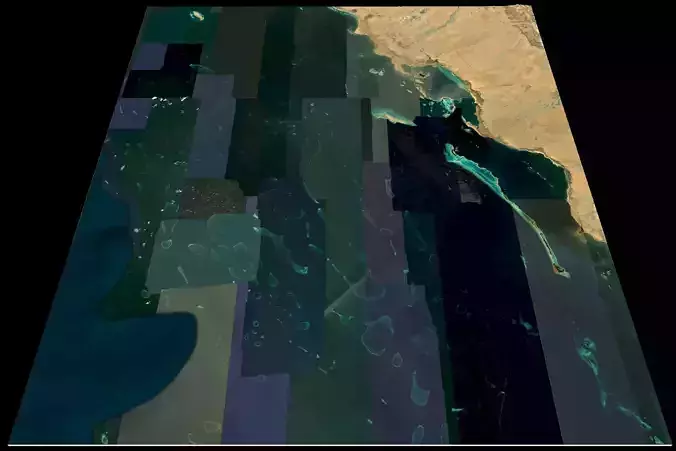 Mecca and the Red Sea coast of Saudi Arabia - tile n19 e40 3D model