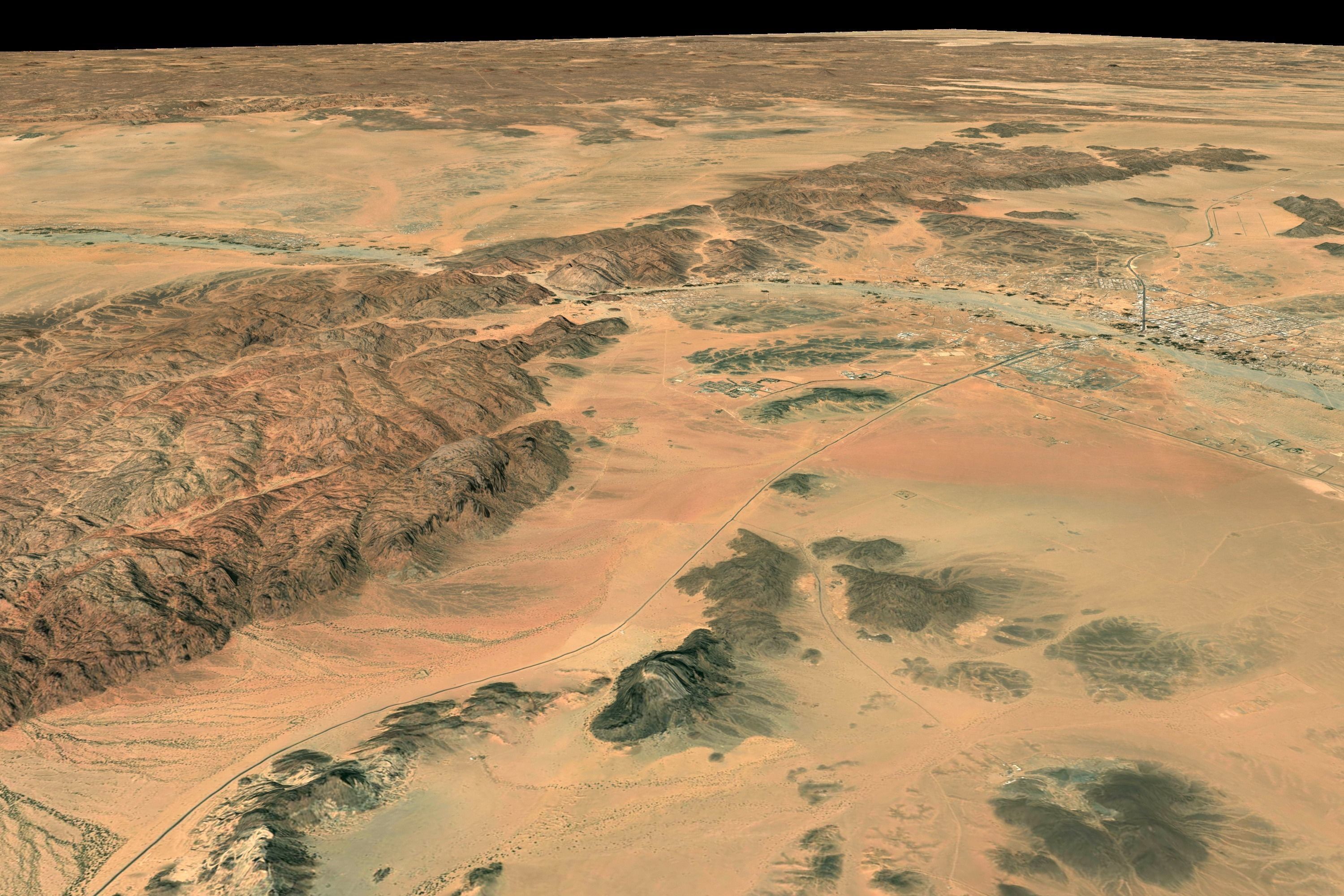 Mecca and the Red Sea coast of Saudi Arabia - tile n21 e42 3D model_4