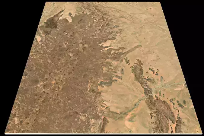 Mecca and the Red Sea coast of Saudi Arabia - tile n21 e42 3D model