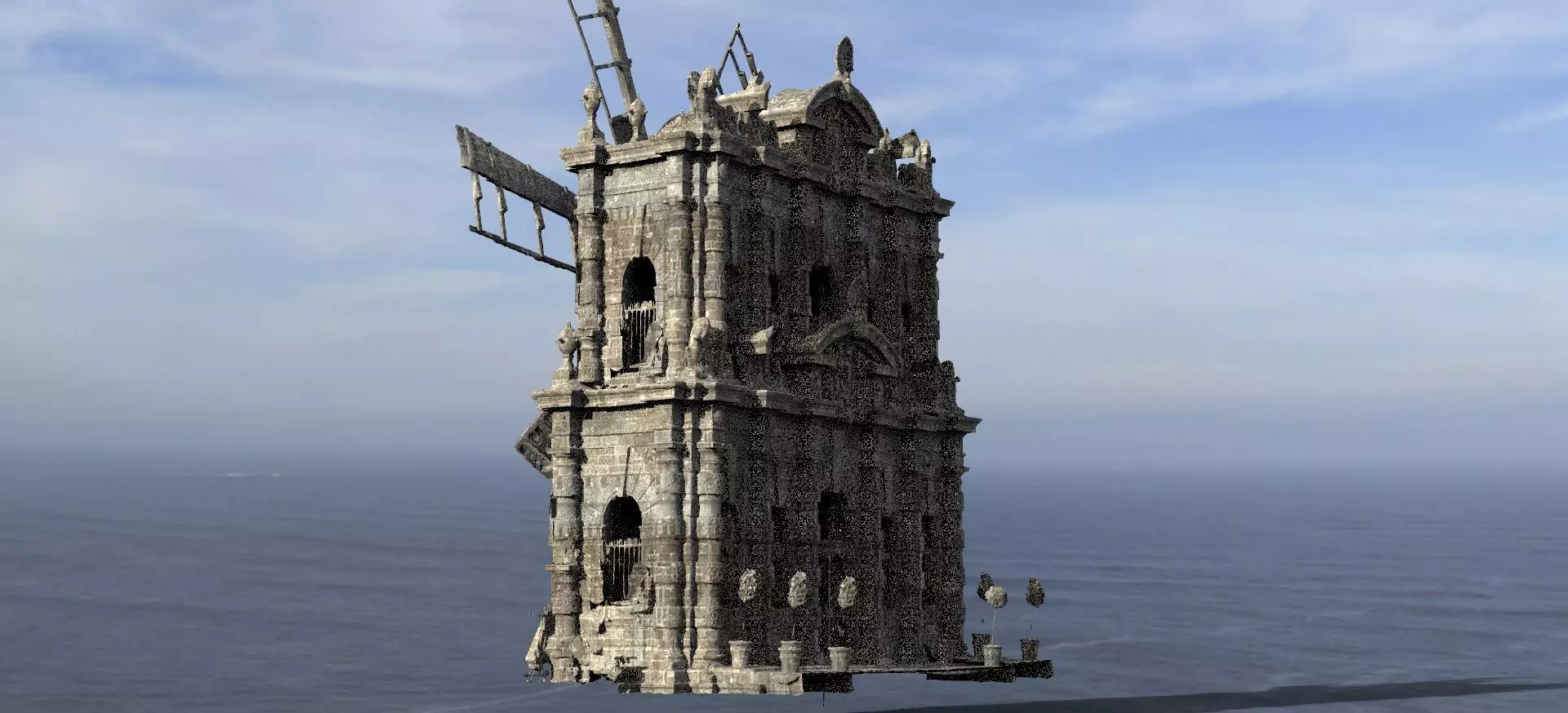 Cthulhu Horror House Windmill  3D model_0