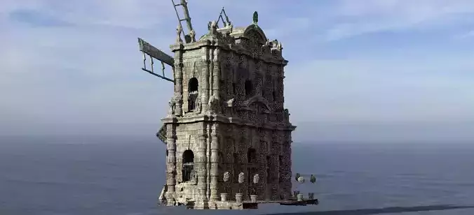 Cthulhu Horror House Windmill  3D model