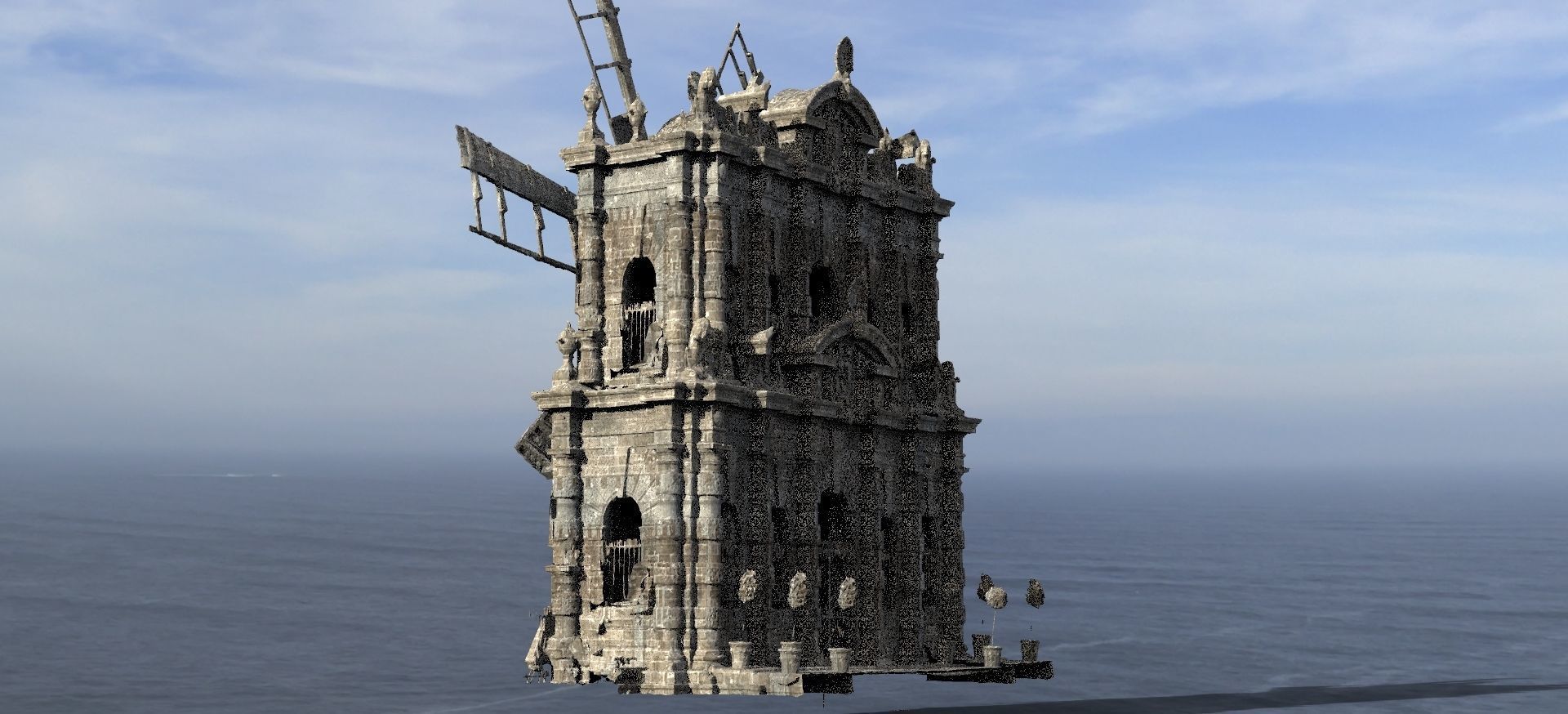 Cthulhu Horror House Windmill  3D model_1