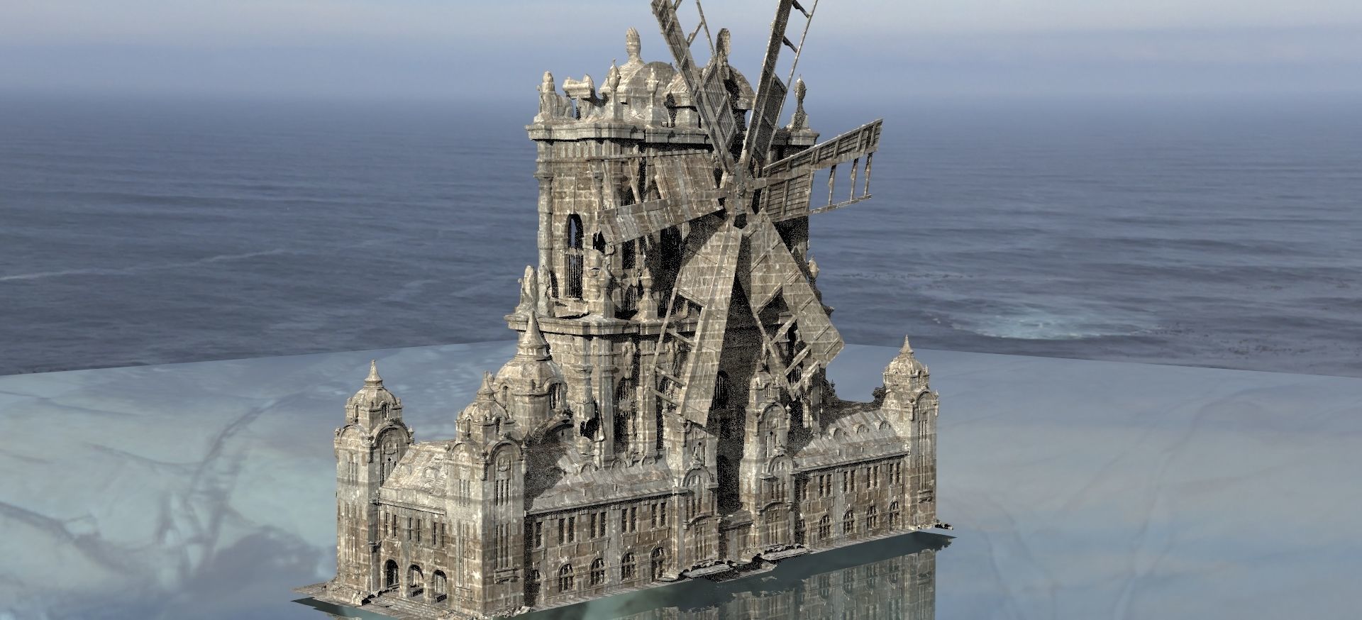 Innsmouth Horror Factory Windmill 3D 3D model_1