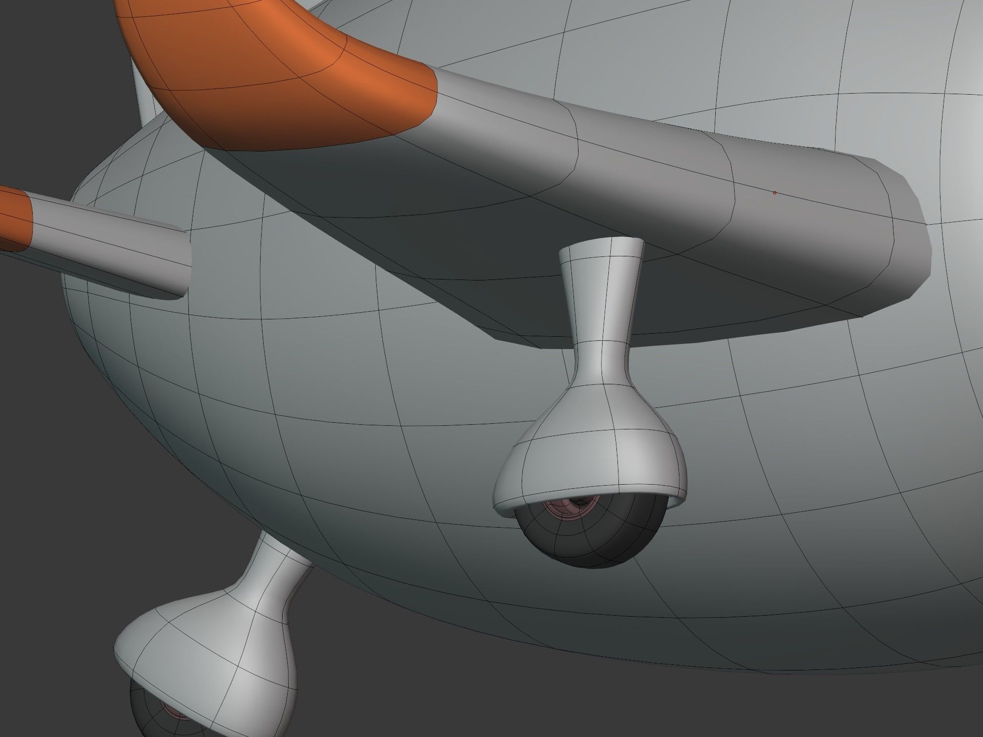 Cartoon Plane Low-poly 3D model_20