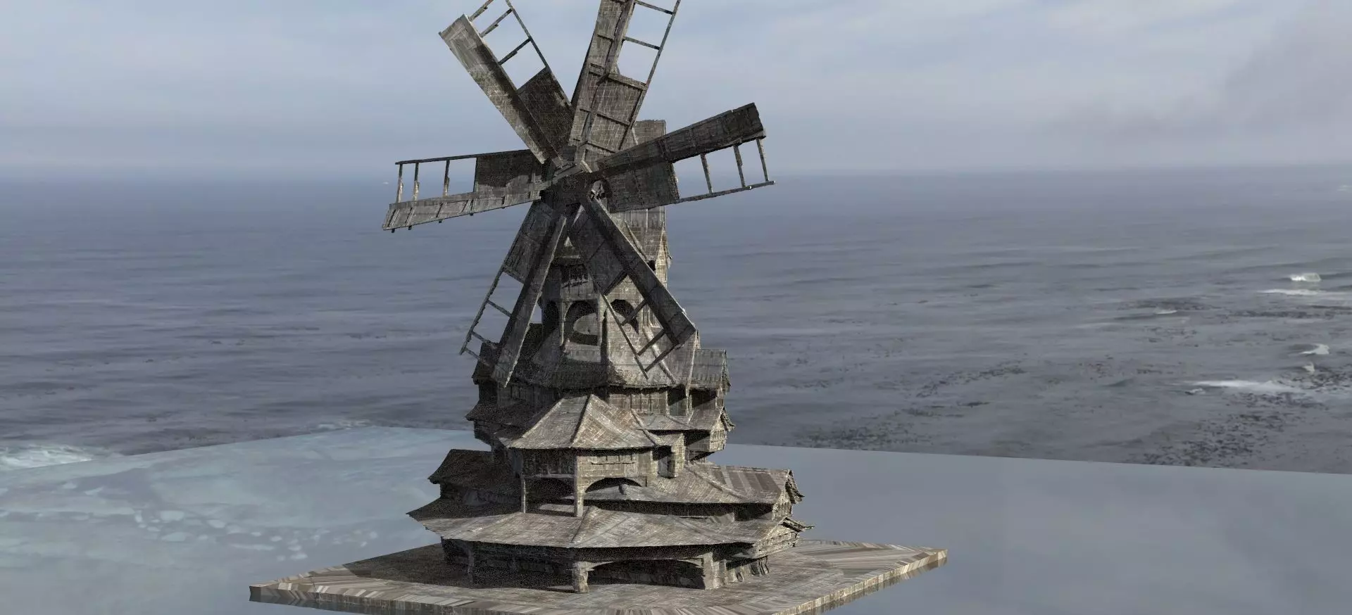 Horror Warlock Themed Windmill 3D model_0