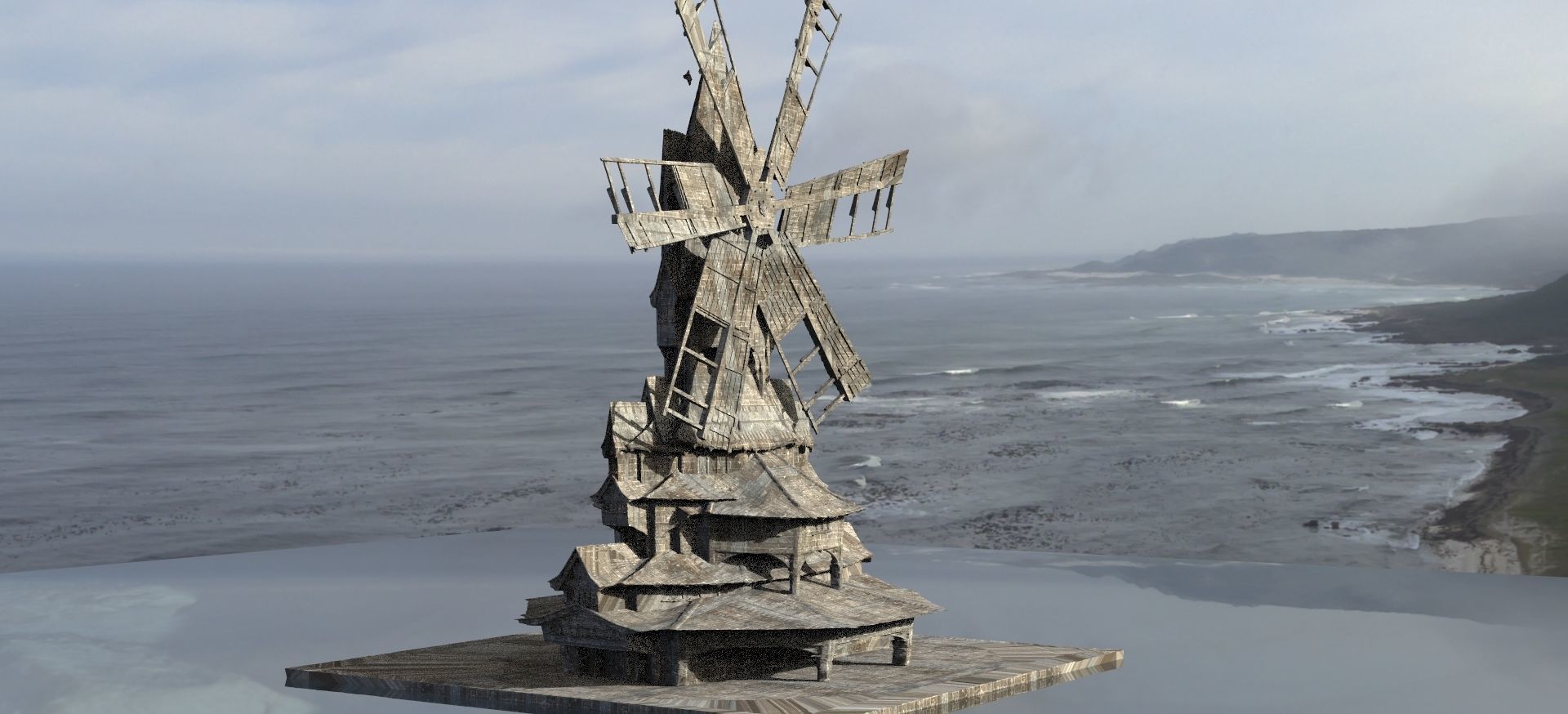 Horror Warlock Themed Windmill 3D model_1