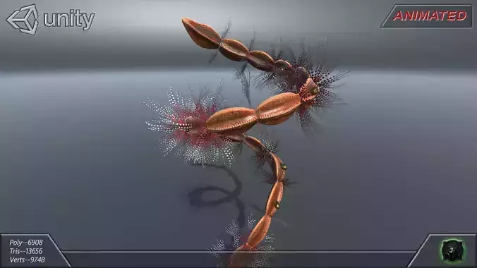 Alien flora - plant 23 Low-poly 3D model