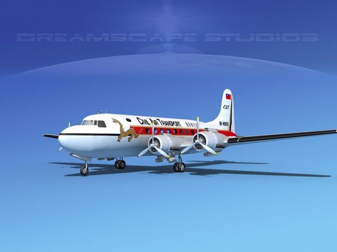 Douglas DC-4 Civil Air Transport China 3 3D model