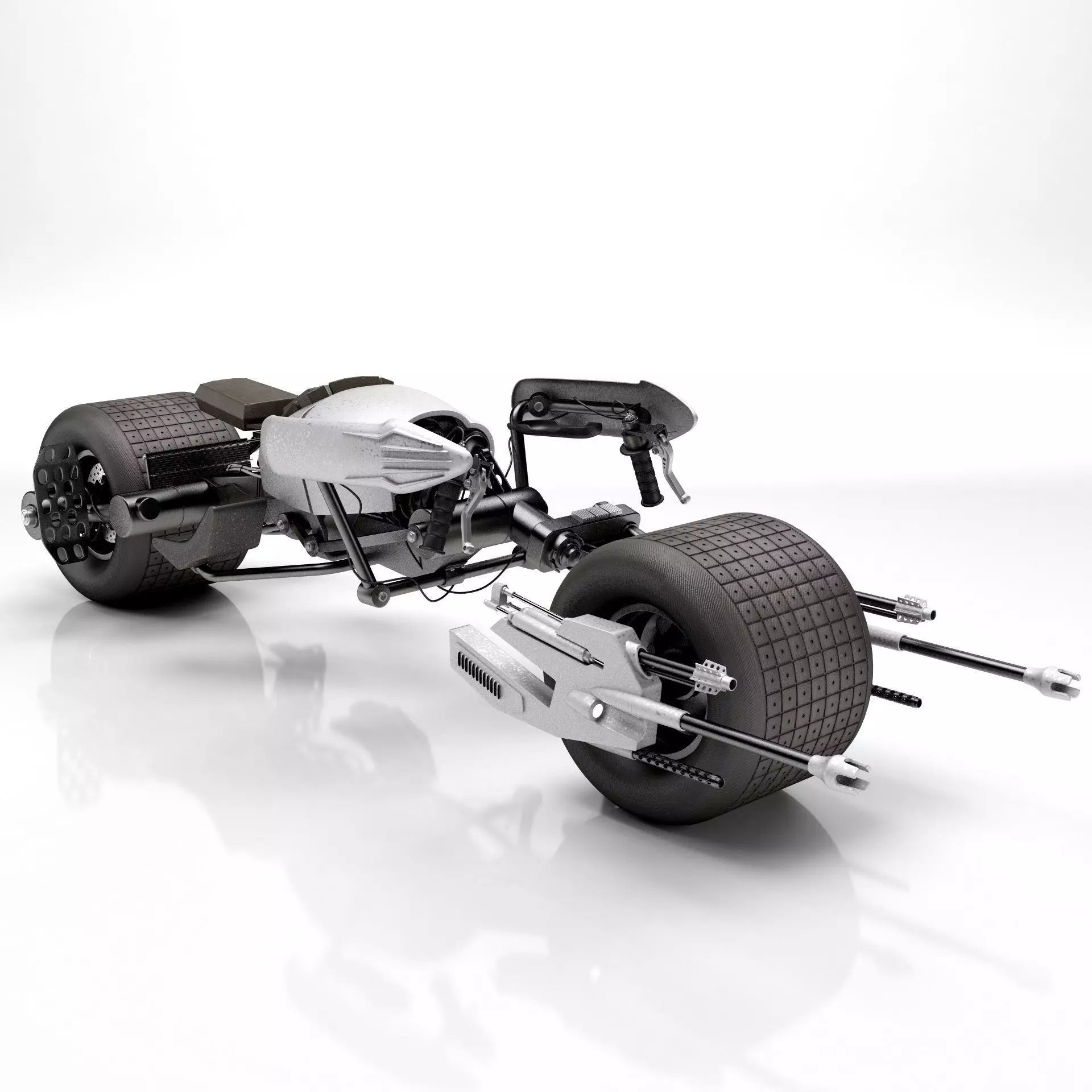 Batpod The Dark Knight 3D model_0