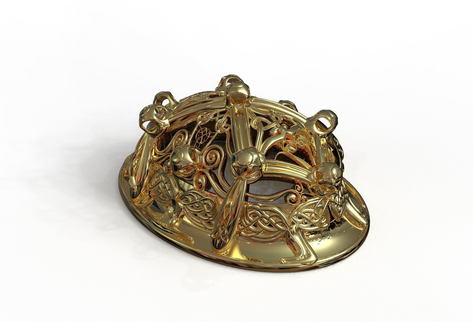 Viking brooch 3D model_1