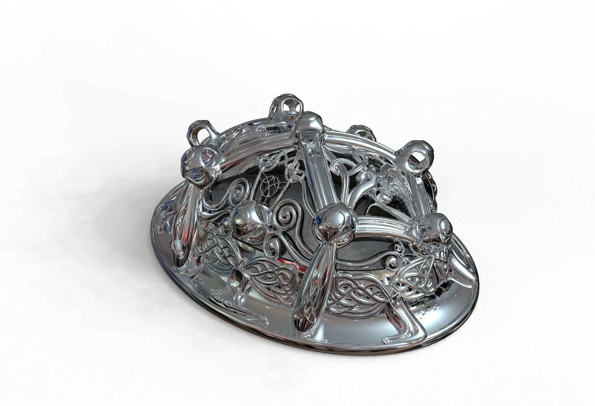 Viking brooch 3D model_19