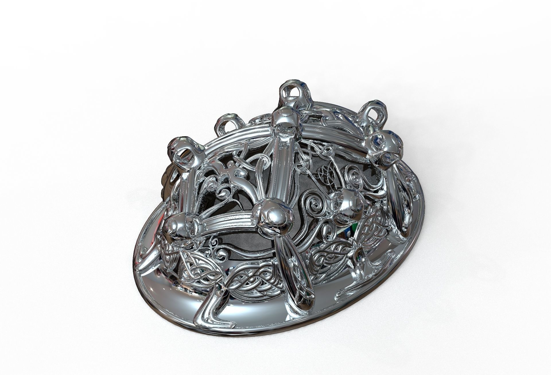 Viking brooch 3D model_16