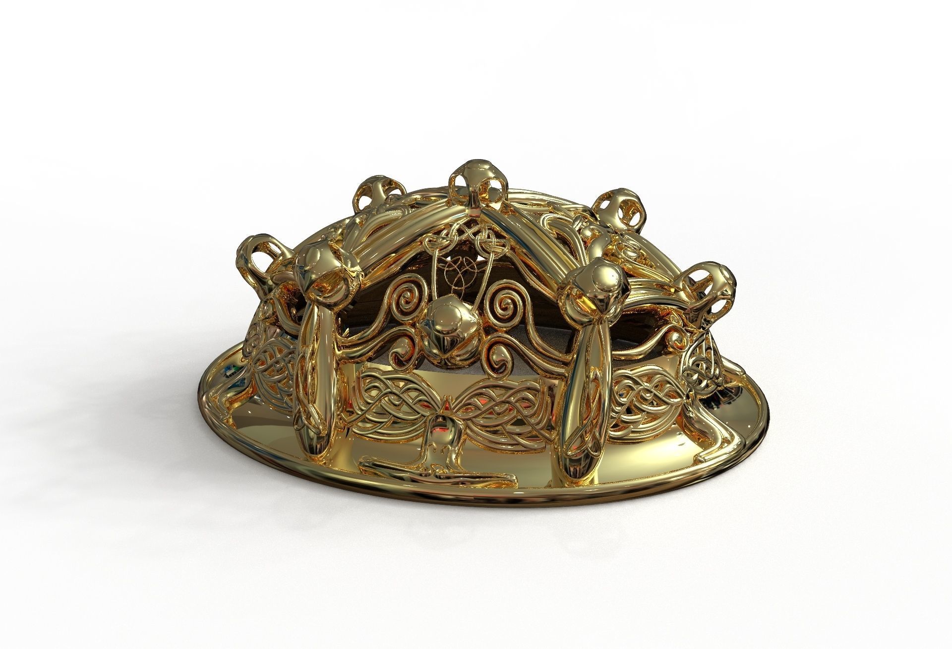 Viking brooch 3D model_8
