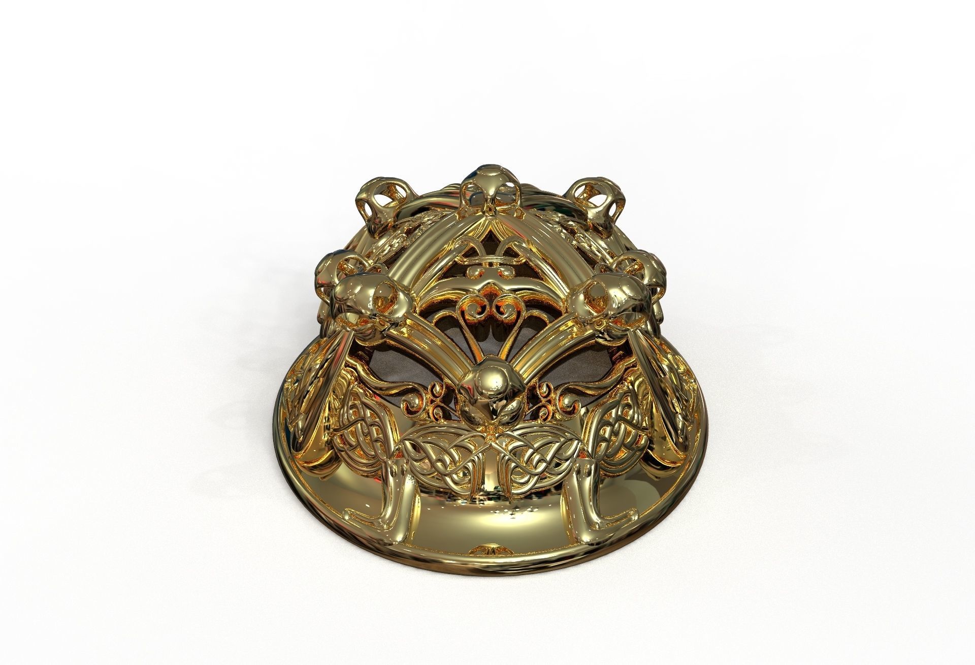 Viking brooch 3D model_10