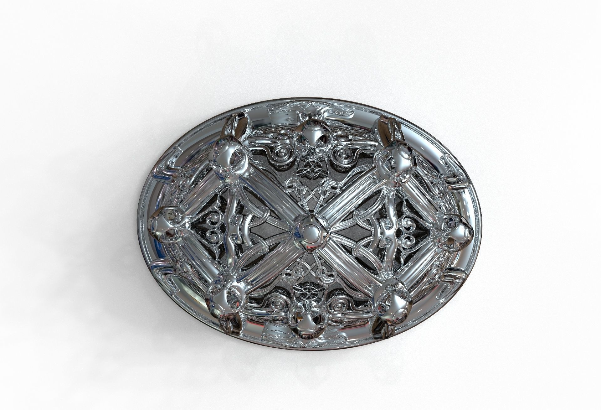 Viking brooch 3D model_21