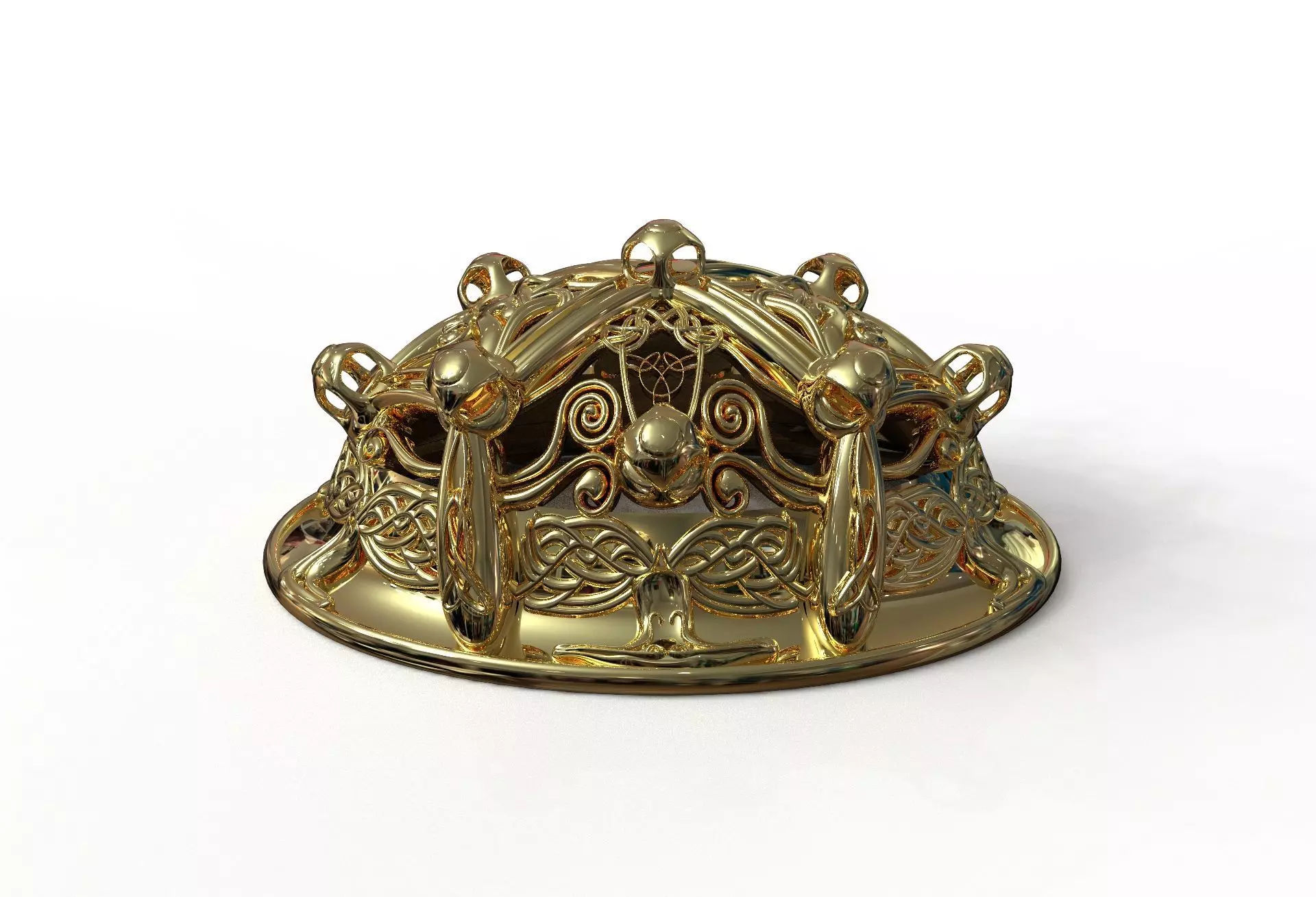 Viking brooch 3D model_0