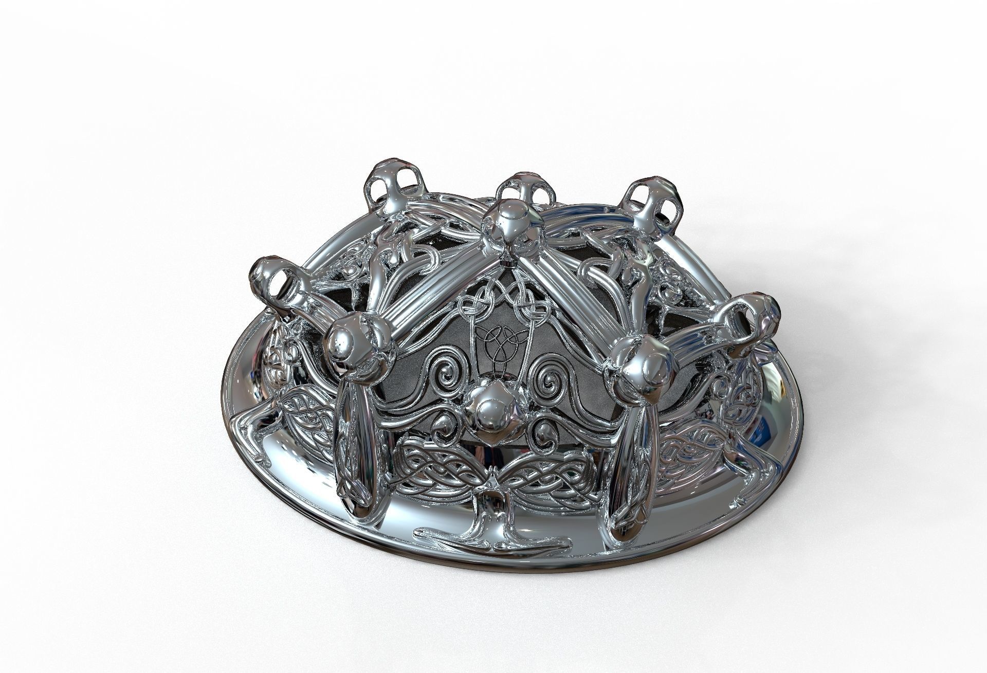 Viking brooch 3D model_22