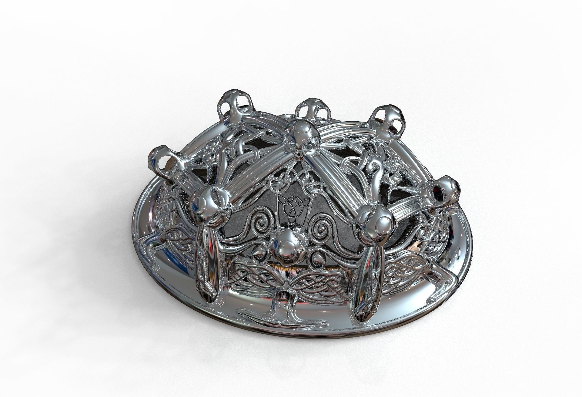 Viking brooch 3D model_12