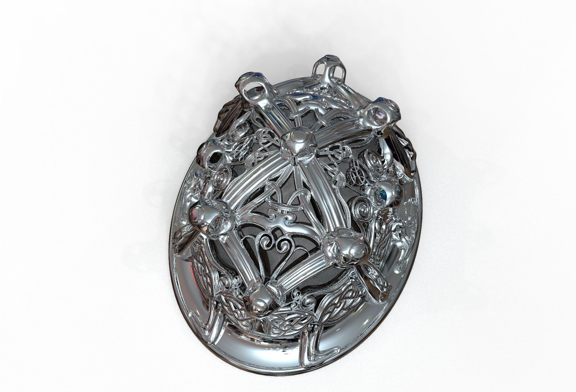 Viking brooch 3D model_15