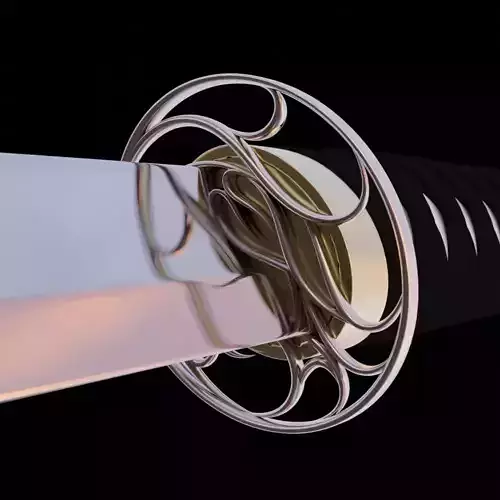 Katana Sword Low Poly Game Ready