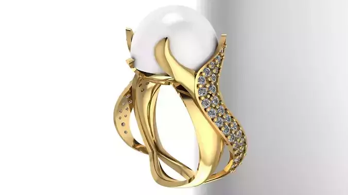 Women Ring 10 center bead peral women ring