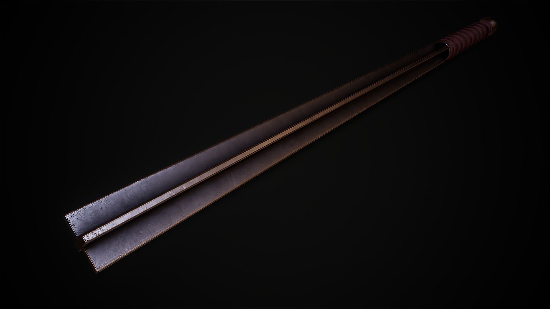 Bar Mace Low-poly 3D model_3